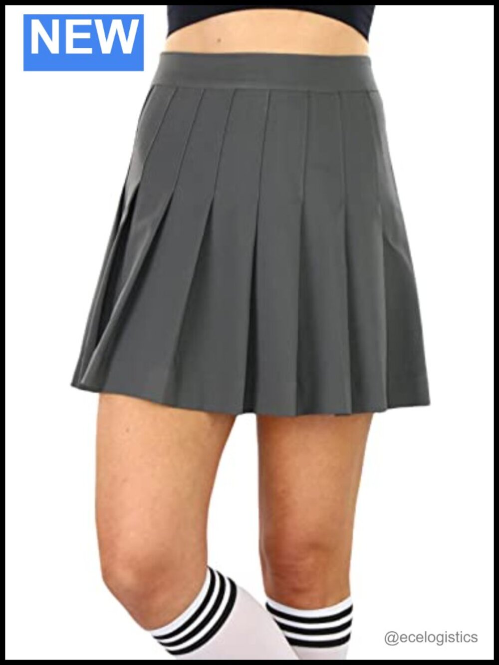 Women's Stretchy Flared A-Line Skater Skirt Above Knee Elastic Waist